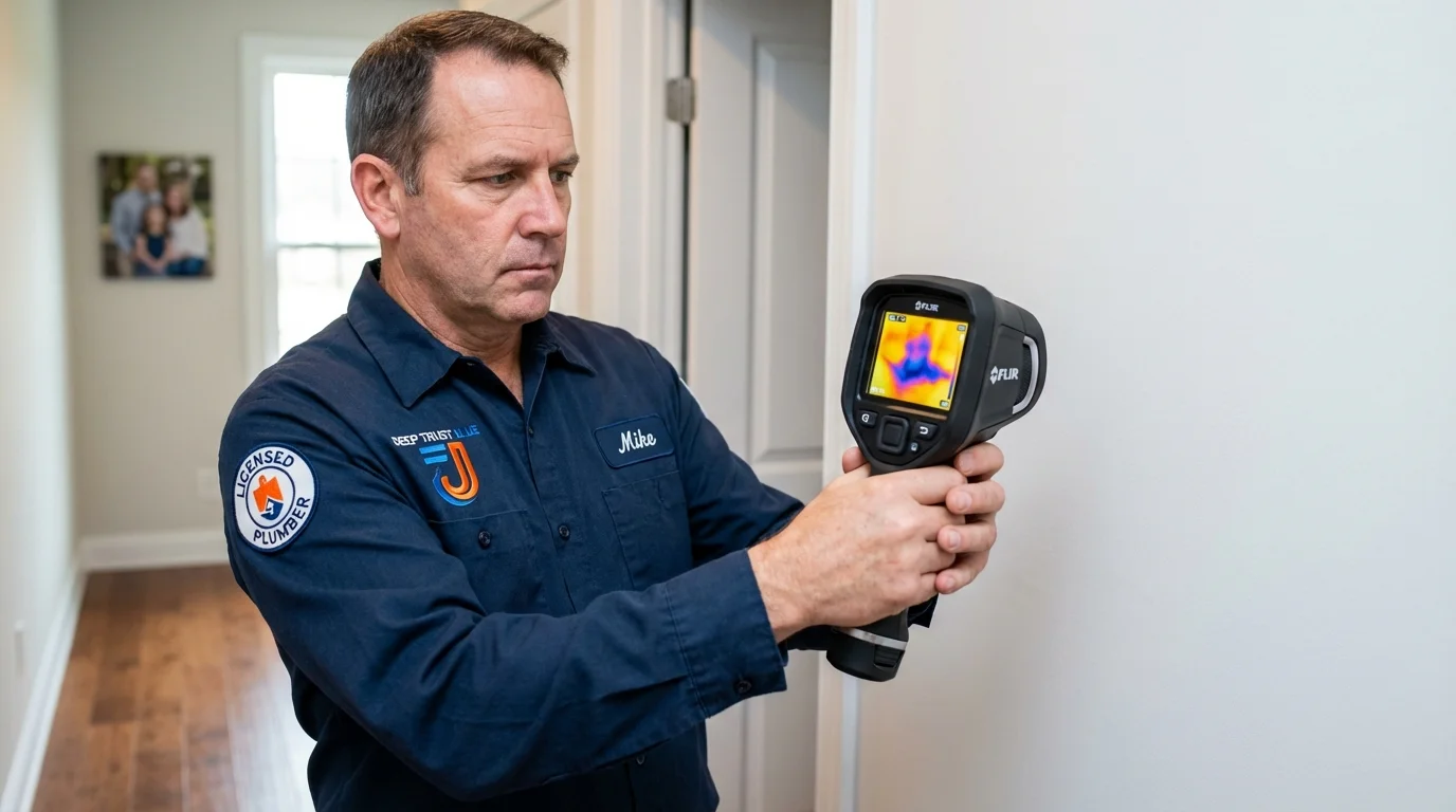 Thermal imaging leak detection by Johns Plumbing LLC in Andrews